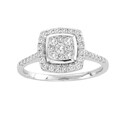 10k White Gold 1/2ct TDW Imperial Diamond Engagement Ring (H-I, I2)