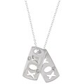 Sterling Silver Diamond Accent 'XOXO' Dog Tag Necklace
