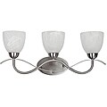 Transitional 3-light Brushed Nickel Bath Bar