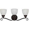 Transitional 3-light Rubbed Bronze Bath Bar