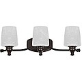 Transitional 3-light Rubbed Bronze Bath Bar