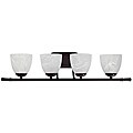 Transitional 4-light Rubbed Bronze Bath Bar