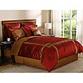 Crosswind Brick/ Bronze Queen-size 8-piece Comforter Set