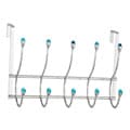 Chrome Light Blue Jeweled Over-the-door Hook