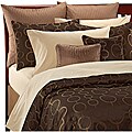 Chocolate/ Gold Art Deco Circle 12-piece Bed in a Bag with Sheet Set 