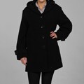 Jones New York Women's Plus Size Wool Blend Hooded Coat FINAL SALE