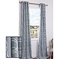 Grommet Orbit Sky Textured 96-inch Jacquard Curtain Panel