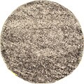 Hand-tufted Silky Shag Grey Round Rug (6'6 x 6'6)