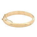 Sterling Essentials 14K Gold over Silver 7 Inch Engraved Bangle Bracelet (9mm)