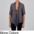 AnnaLee & Hope Women's Metallic Open-front Cardigan