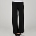 Larry Levine Women's Wide Leg Jersey Knit Pant