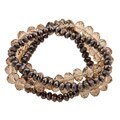 Alexa Starr Chocolate and Bronze Crystal Stretch Bracelet