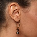 Alexa Starr Goldtone Cluster Hoop Earrings