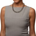 Alexa Starr Silvertone Grey Glass Bead Necklace