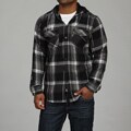 Burnside Men's Black Flannel Hooded Shirt