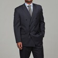 Nautica Men's Blue Stripe Wool Double Breasted Suit