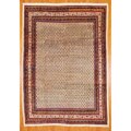 Persian Hand-Knotted Mir Ivory/Gold Wool Rug (7 x 9'9)