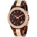 Michael Kors Women's Crystal Detail Rose and Tortoise Watch
