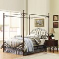LeAnn Bronze Metal King-size Canopy Bed