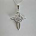 Sterling Silver Celtic Cross Necklace (Thailand)