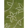 Hand-tufted Floridly Green Wool Rug (5' x 8')