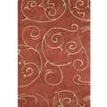 Hand-made Sabrina Rust New Zealand Blended Wool Rug (8' X 10')
