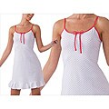 Illusion Women's Cotton Spaghetti Strap Nightgown