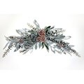 Good Tidings 2334 Snowed Bay Leaf/ Eucalyptus with Cones Crescent Swag