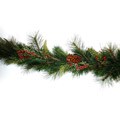 Good Tidings 2285 Deluxe Sugar Pine with Greenery Cones/ Red Berries Garland