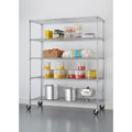 Trinity 5-tier Heavy Duty Commercial Chrome Wire Shelving Rack