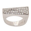 Versace 18k White Gold 1ct TDW Diamond Estate Ring (G-H, SI1-SI2)
