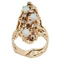 14k Yellow Gold Opal and 2/5ct TDW Diamond Ring (J-K, SI1-SI2)