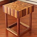 Checkered Wooden Stool (Thailand)