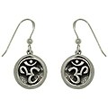 Peter Stone Collection Sterling Silver Om Meditation Earrings