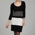 Studio I Women's Black/ Heathey/ Ivory Knit Dress