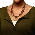 Alexa Starr Goldstone and Carnelian Two-row Necklace