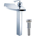 Kraus Fantasia Single Lever Vessel Chrome Faucet with Pop Up Drain