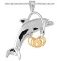 Wish Ring Sterling Silver Dolphin Necklace