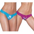 Ilusion Women's Lace Trim Cotton Low-rise Bikini
