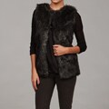 Olivia M Women's Faux-fur Wool Vest FINAL SALE