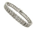 Finesque Silver Overlay 1/4ct TDW Diamond Bracelet (I-J, I2-I3)