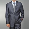 Giorgio Fiorelli Men's Grey Teakweave 2-button Suit