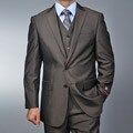 Giorgio Fiorelli Men's Brown Teakweave 2-button Vested Suit