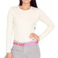 American Apparel Women's Baby Rib Long-sleeve Cream Tee