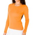 American Apparel Women's XL Baby Rib Long-sleeve Bright Orange Tee