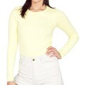 American Apparel Women's XL Baby Rib Long-sleeve Lemon Tee