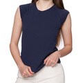 American Apparel Women's Sheer Jersey Navy Cap Sleeve Raglan