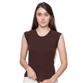 American Apparel Women's Brown Sheer Jersey Cotton Cap-sleeve Tee (XLarge)