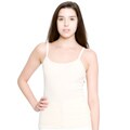 American Apparel Women's Creme Baby Rib Cotton Spaghetti Strap Tank