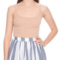 American Apparel Women's Baby Rib Nude Spaghetti Tank